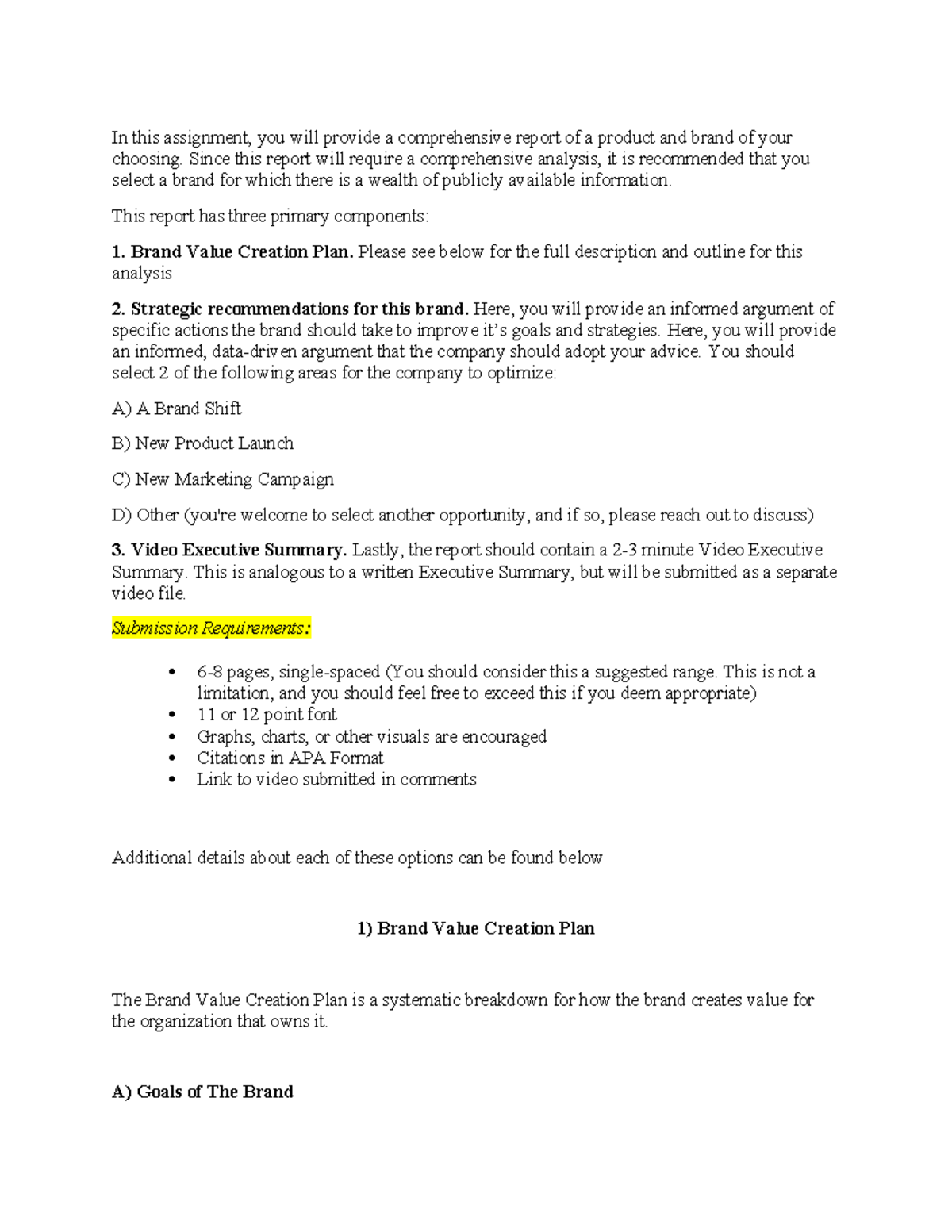 Marketing Assignment Guide: Brand Analysis & Strategy Report - Studocu