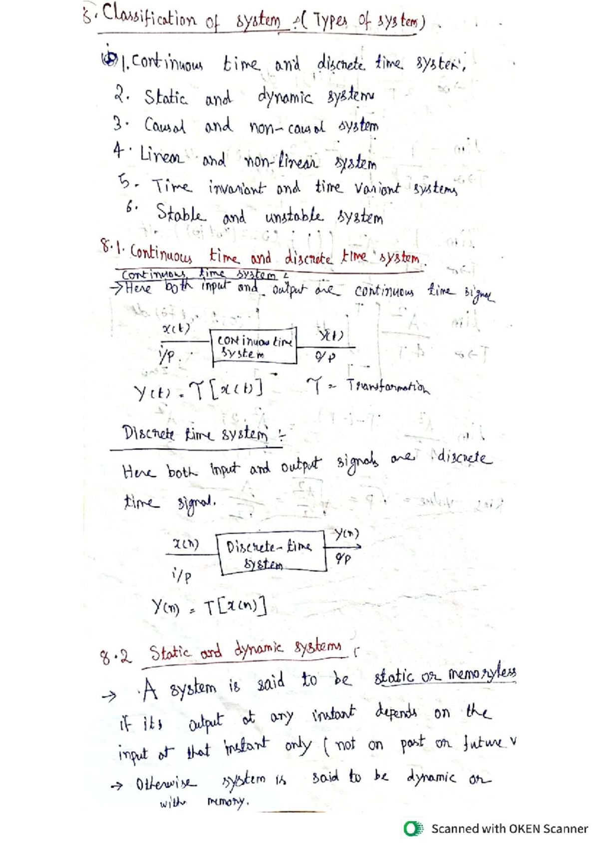 Unit 1 Part 2 - Classification of Systems: Types & Properties - Studocu