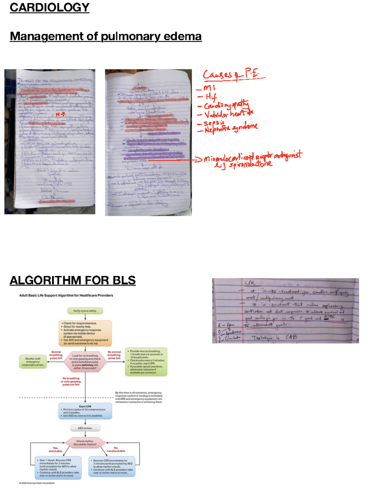 Cardiology - Emergency conditions - CARDIOLOGY Management of pulmonary ...