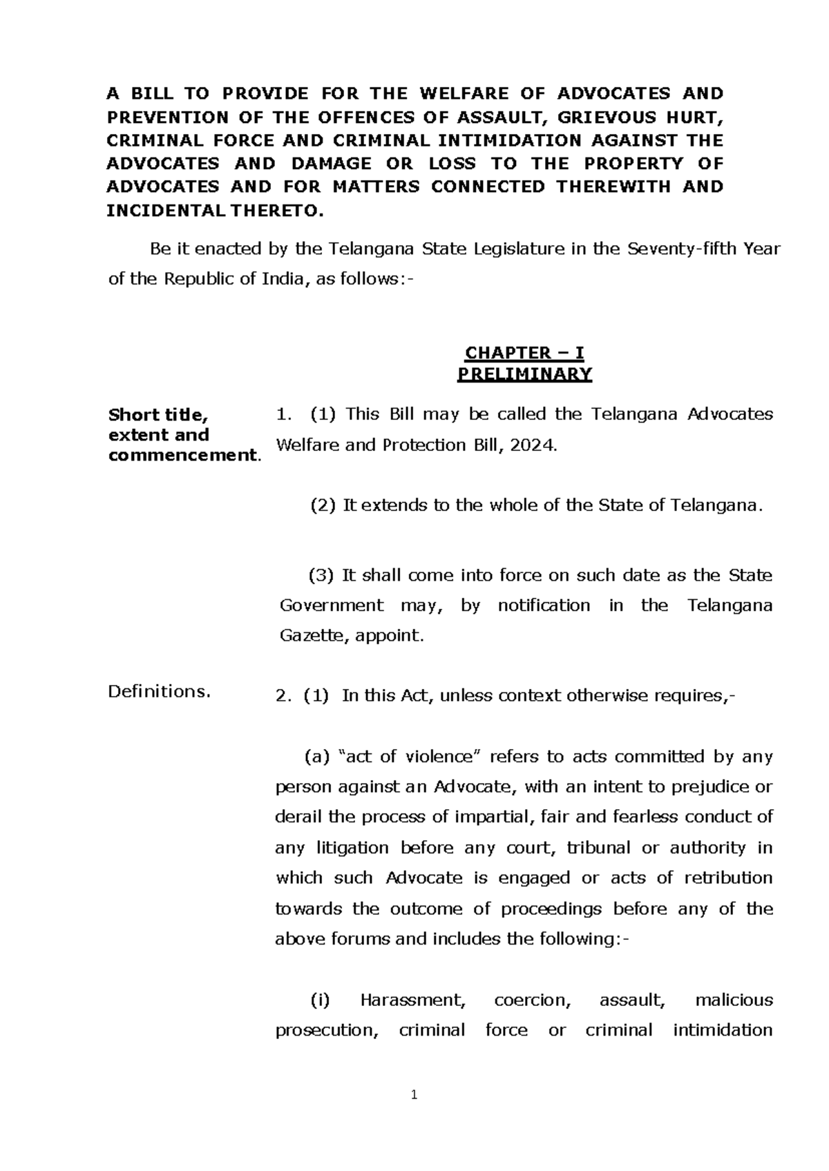 Advocates bill - Summary The Modern Law of Evidence - A BILL TO PROVIDE ...