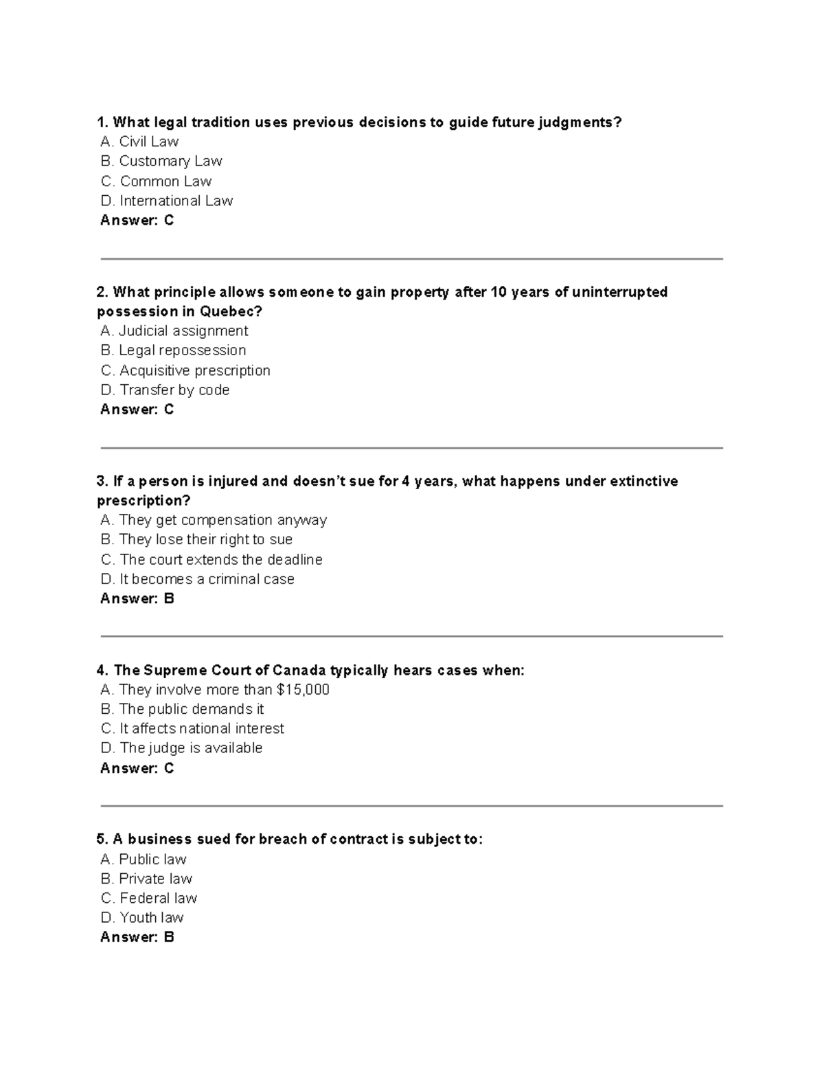 316 Midterm Exam Review: Key Legal Concepts and Principles - Studocu