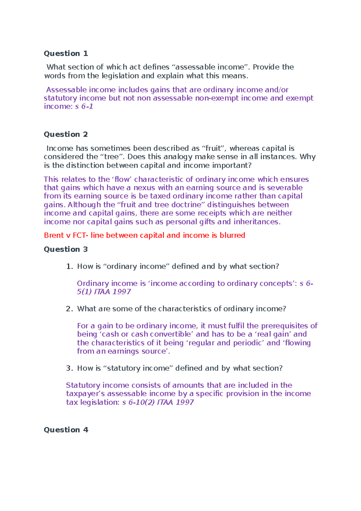 Tute 3 LLB347 - Comprehensive Workshop Notes on Taxation Concepts - Studocu