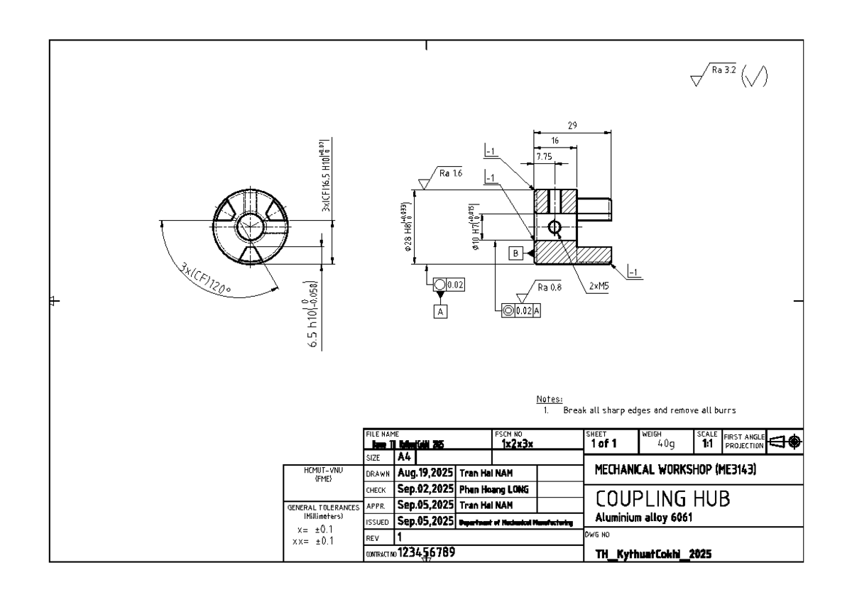 Coupling Hub Design Notes - ME3143 (FME) - Studocu