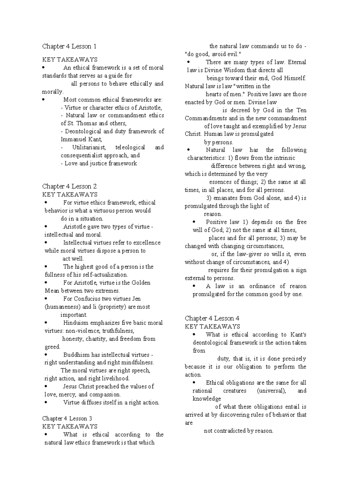 Ethics PHIL 101 Final Exam Study Guide and Key Concepts - Studocu