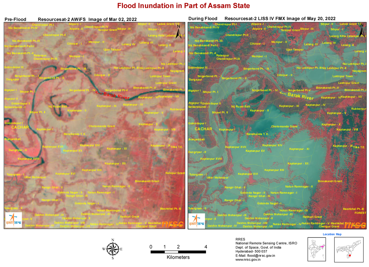 Flood Inundation Analysis in Assam: AWiFS Images (Mar 2022) - Studocu