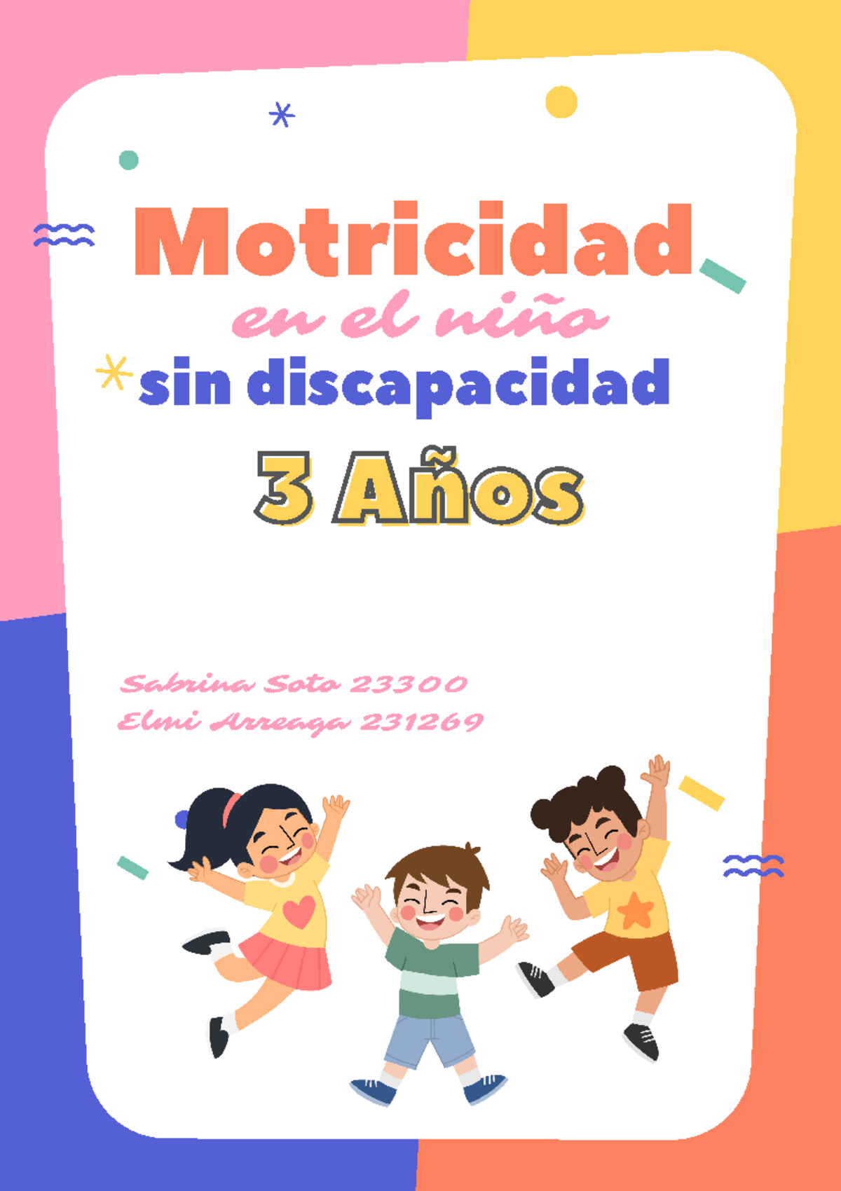Actividades para niños de 3 años - Motricidad sin discapacidad en el ...