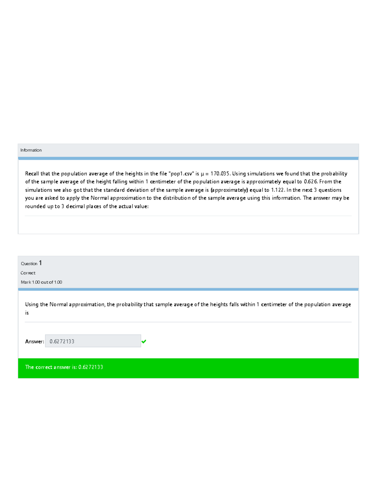 Graded Quiz Unit 8 Attempt review - Information Question 1 Correct Mark ...