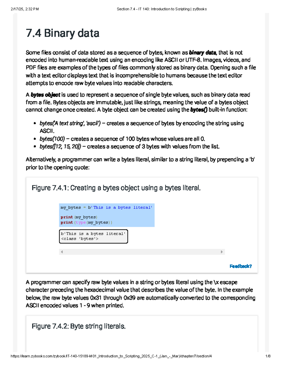 7.4 Binary Data Practice Assignments: Understanding Bytes in Python ...