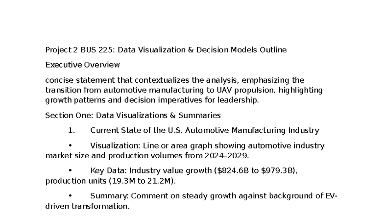 Project 2 BUS 225: Data Visualization in Automotive & UAV Propulsion ...