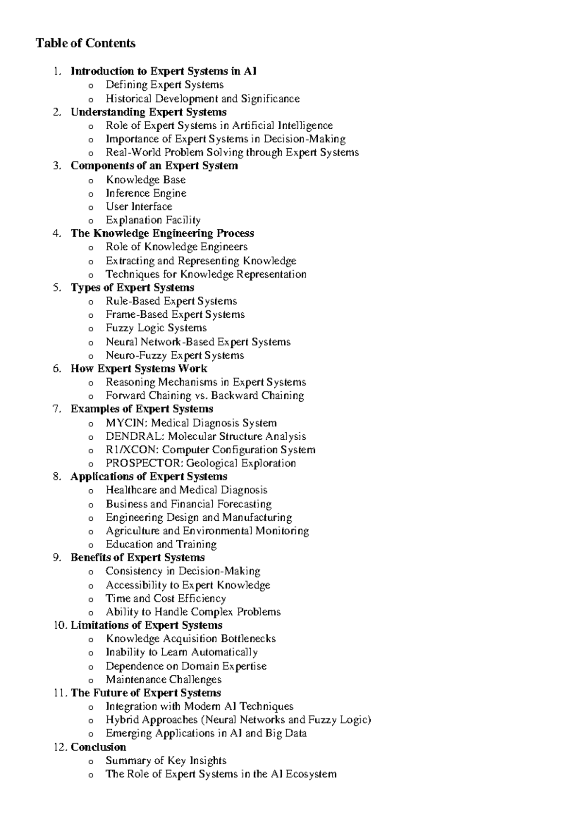 AI Chapter 5: Expert Systems Overview and Applications - Studocu