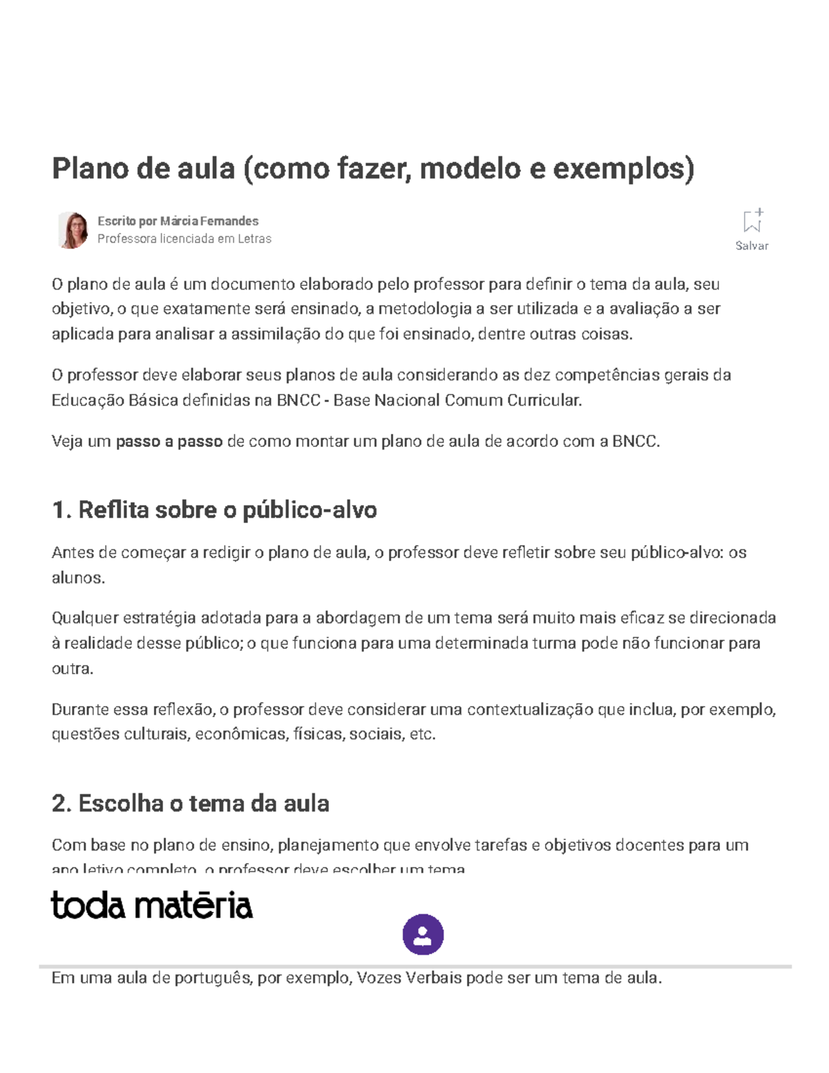 Plano de Aula: Como Fazer, Modelos e Exemplos de Aplicação na BNCC ...