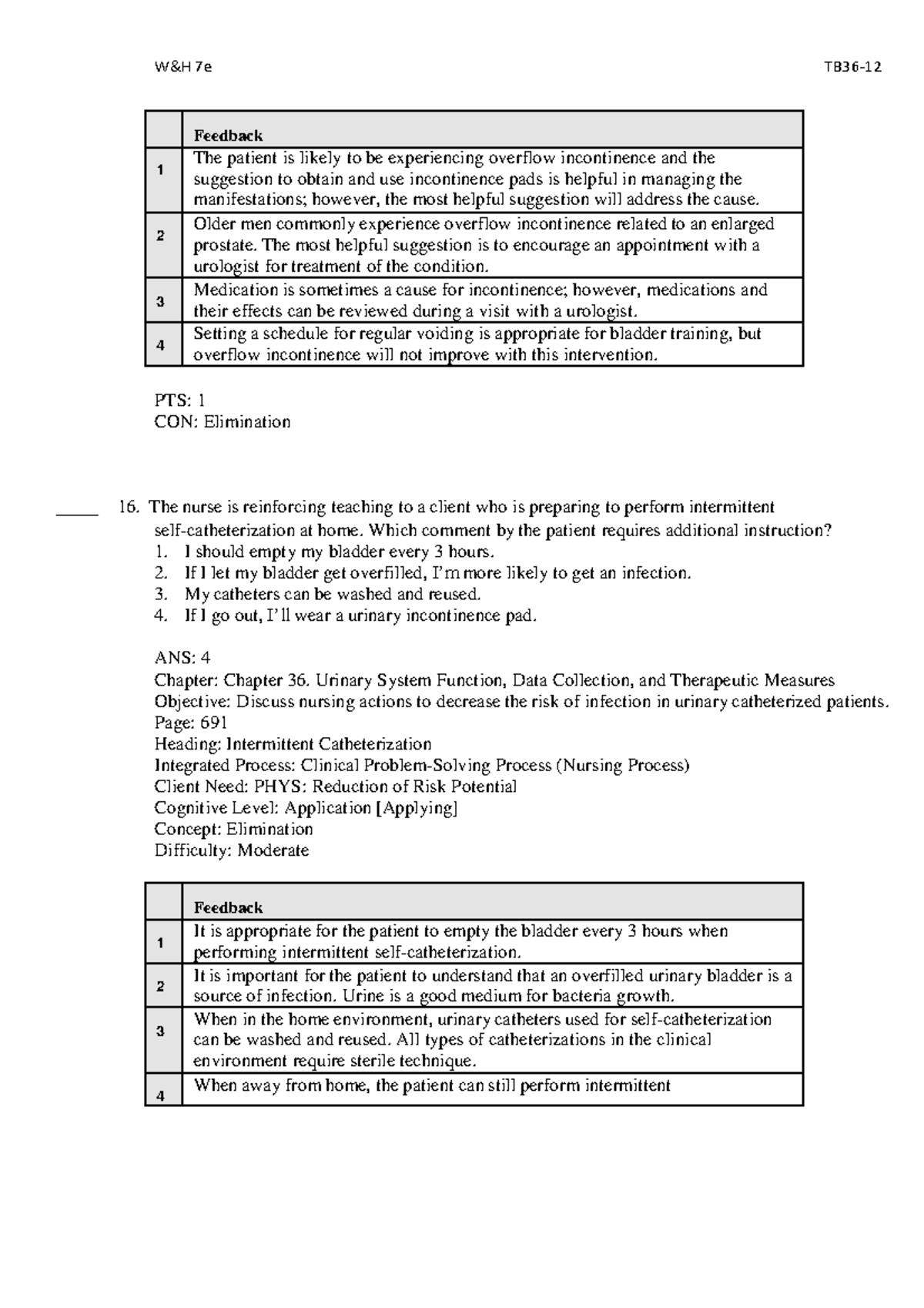 Nursing Considerations for Overflow Incontinence Management (NUR 2241 ...