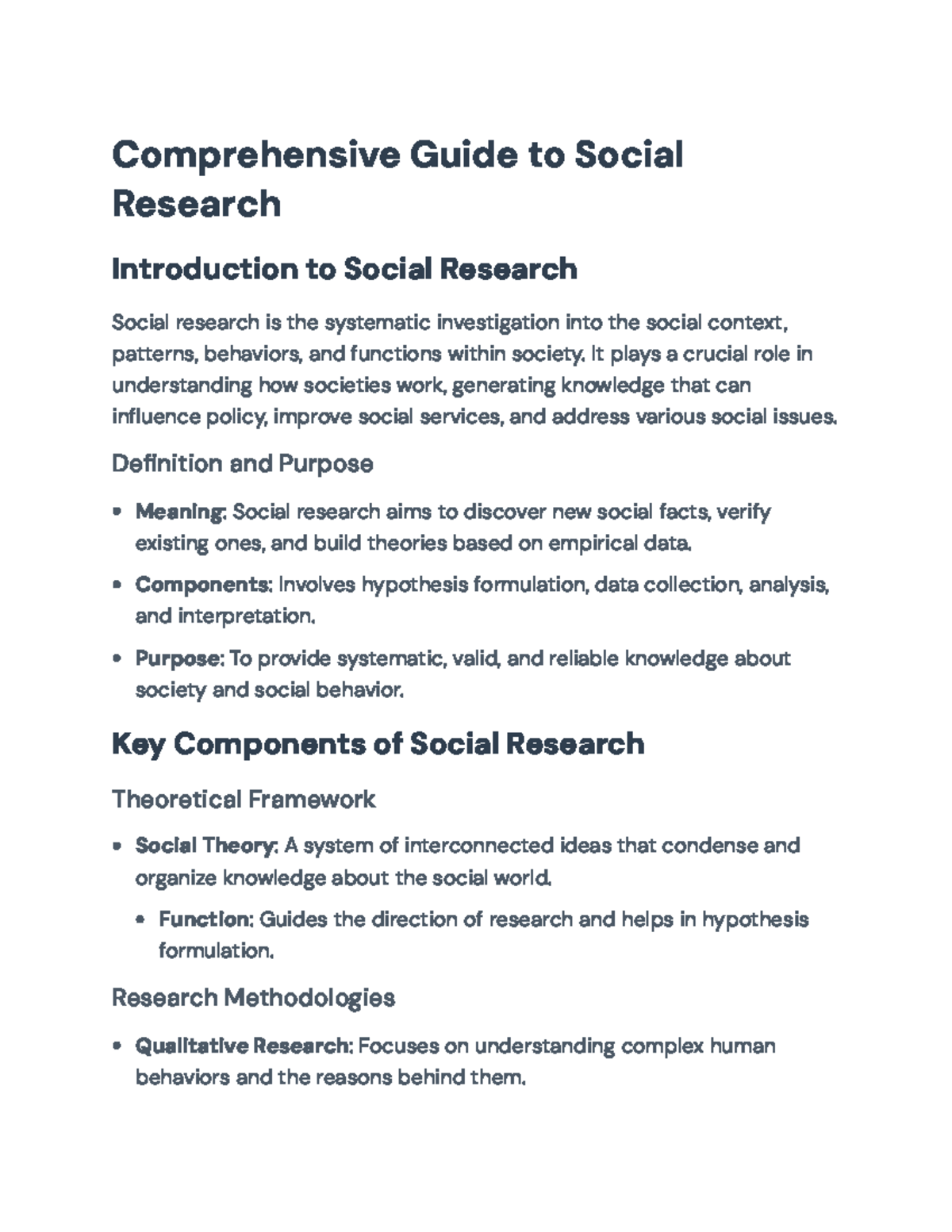 Comprehensive Guide to Social Research Methods and Ethics ...