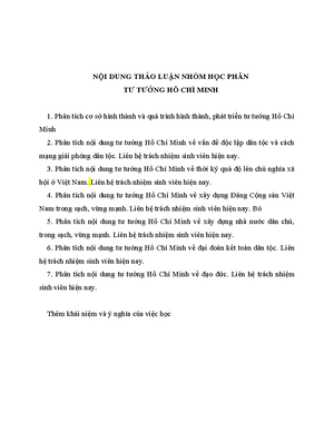[Solved] vai tr ca ch ngha yu nc trong s hnh thnh pht trin t tng h ch ...