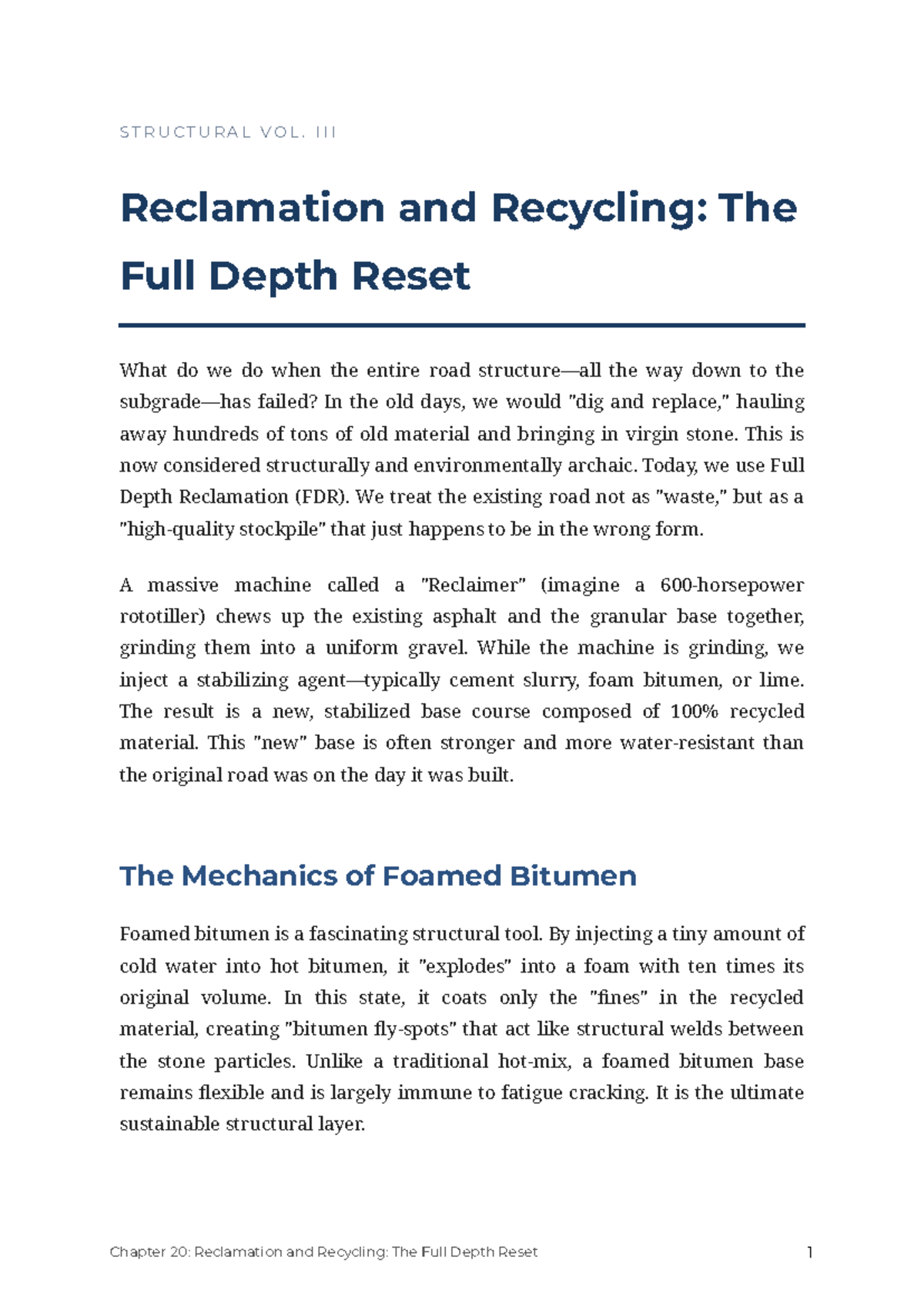 Chapter 20: Reclamation & Recycling - Full Depth Reset Techniques - Studocu