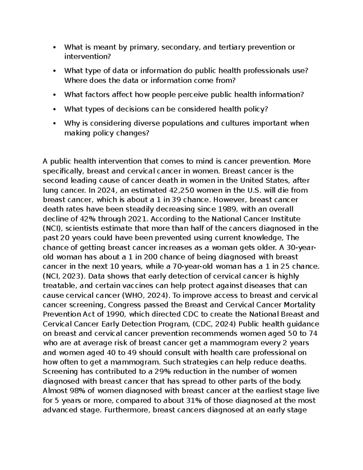Week 2 discussion - Assignment - What is meant by primary, secondary ...