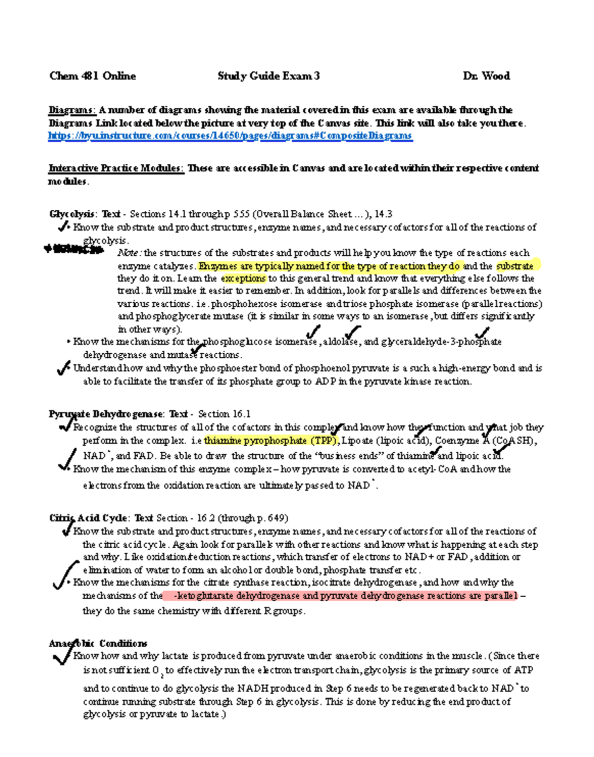 Chem 481 Exam 3 Study Guide: Key Concepts in Biochemistry - Studocu