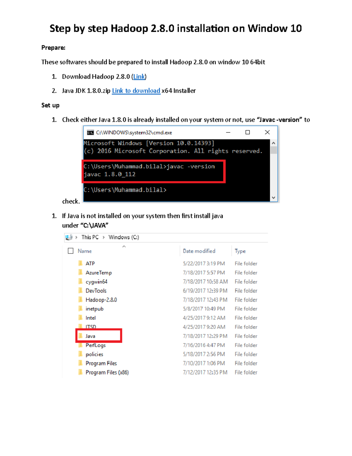 Hadoop 2.8.0 Installation Guide for Windows 10 - Studocu