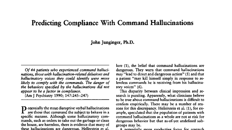 Predicting Compliance with Command Hallucinations: A Study by John ...
