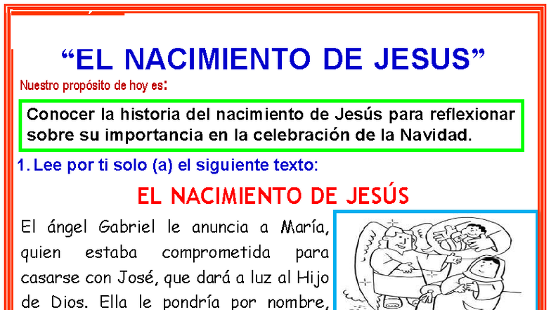 RELIGIÓN: Nacimiento de Jesús y su Importancia en la Navidad - Studocu