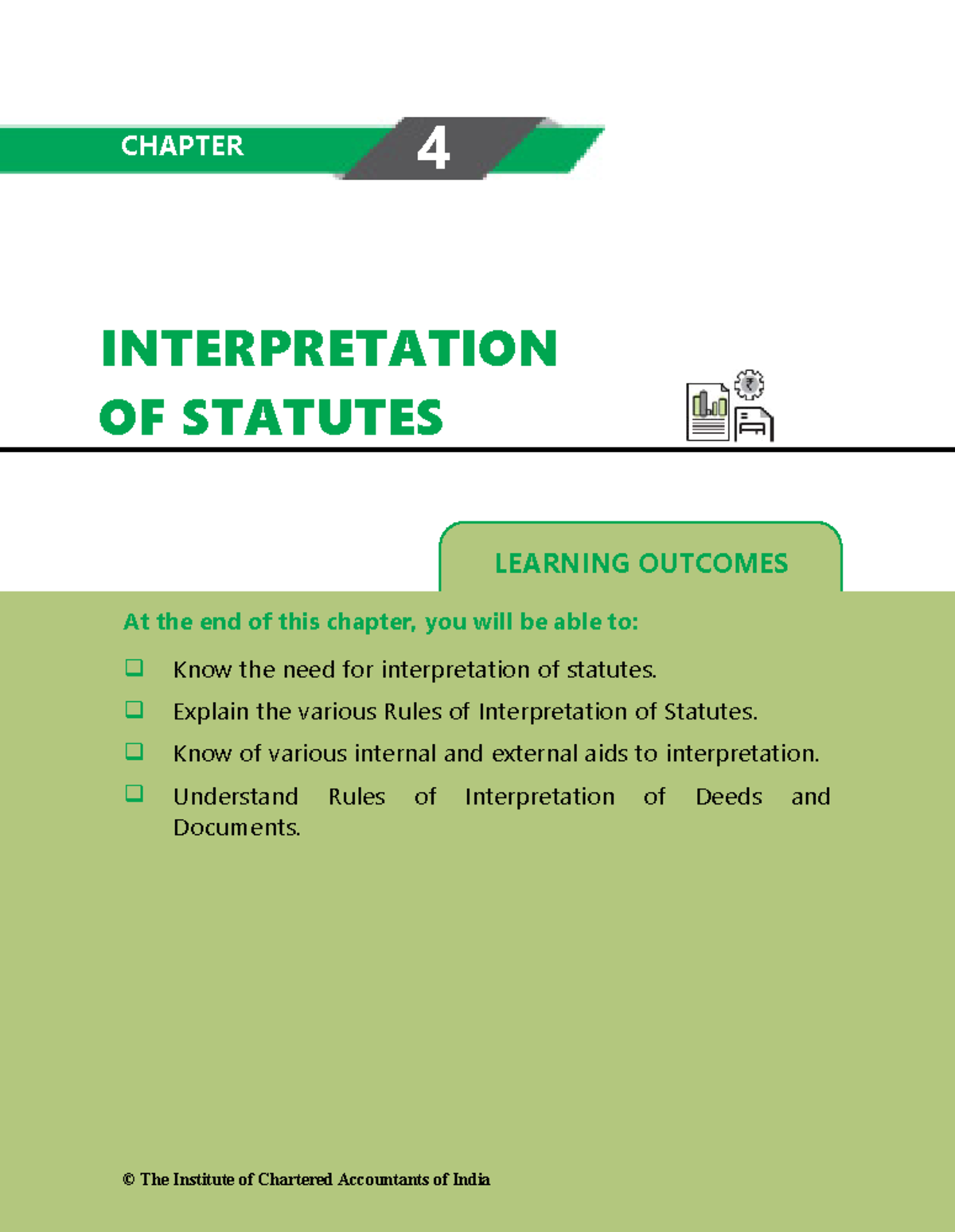 Interpretation of Statutes in Corporate Law - Chapter 4 Overview - Studocu