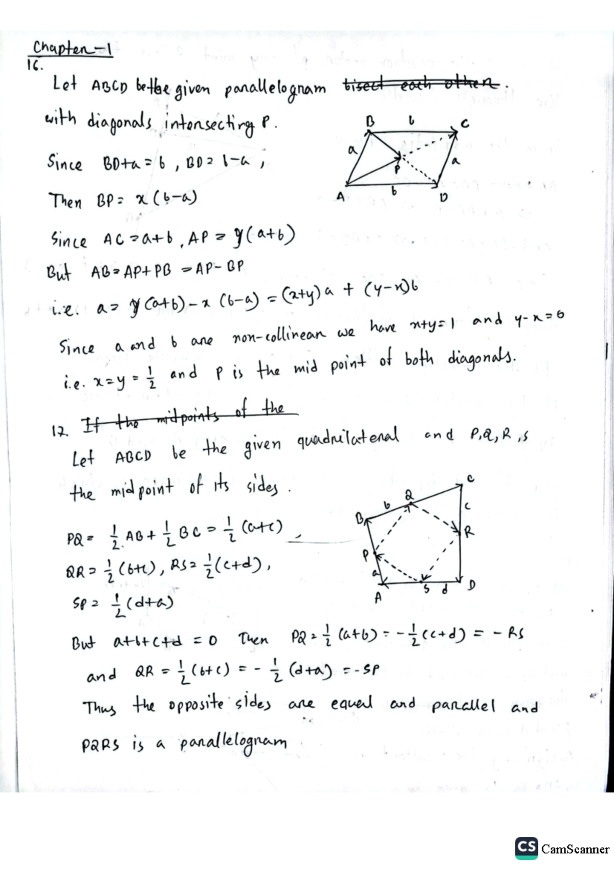 Vector Analysis Practice Assignment: Geometry of Parallelograms and ...