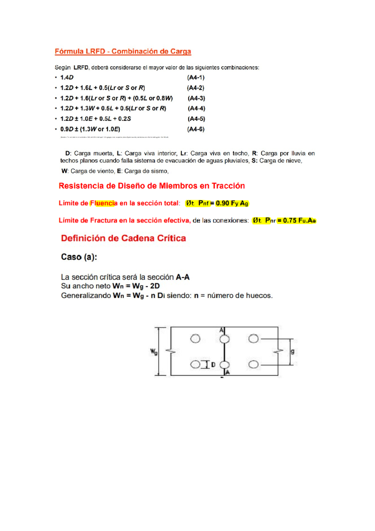 Fórmula LRFD: Combinación de Carga y Resistencia de Diseño - Studocu