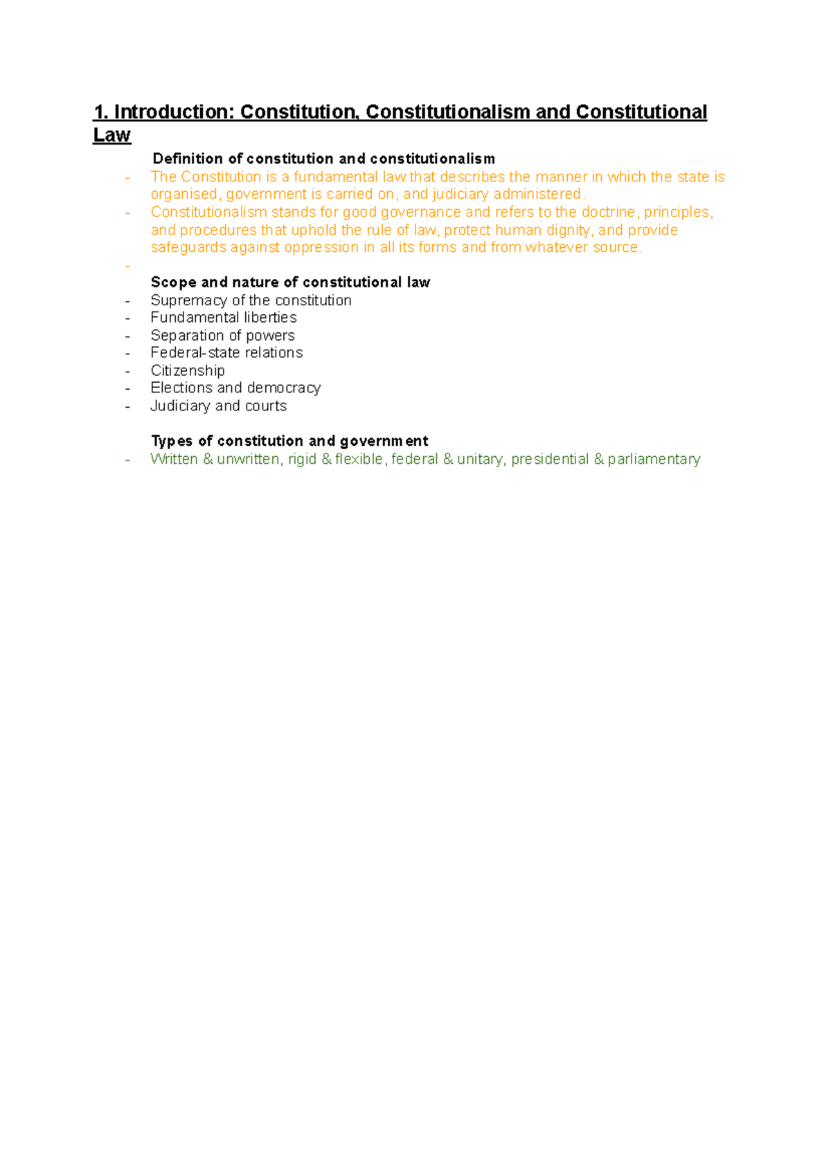 Constitutional Law Overview: Key Concepts & Principles (Course Code ...