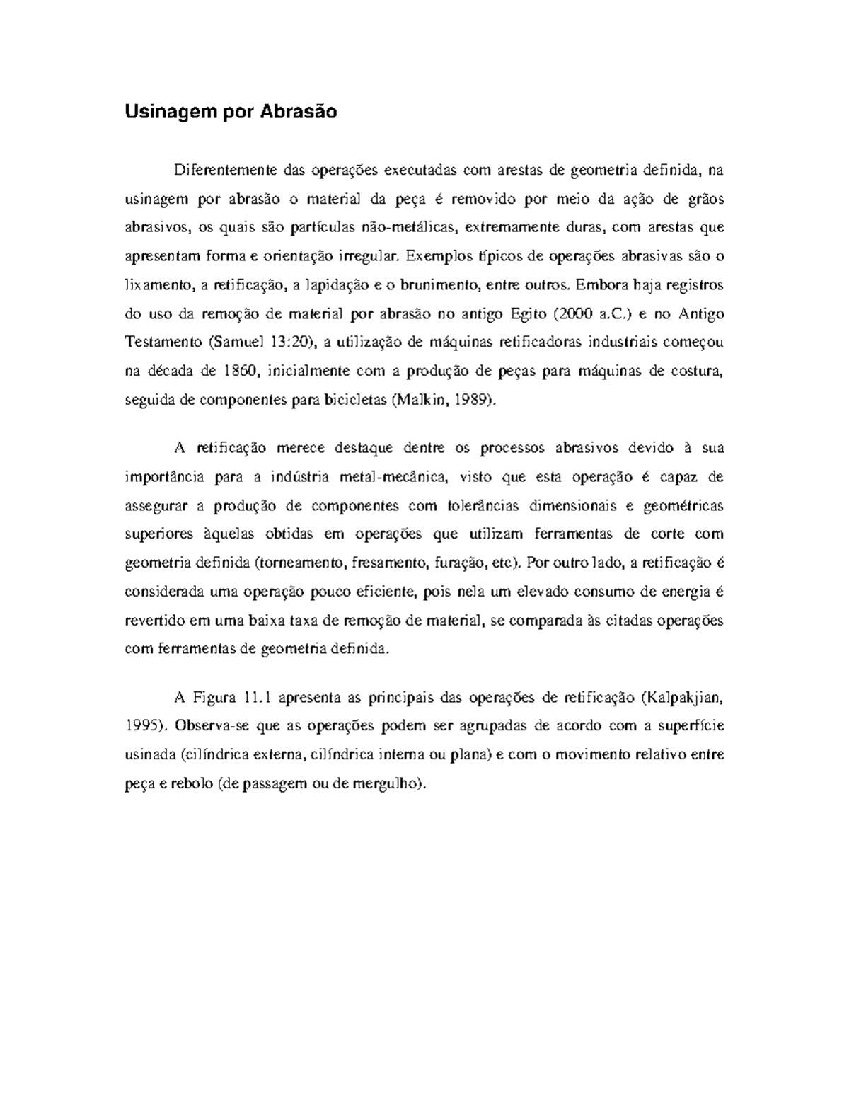 Técnicas de Usinagem por Abrasão: Fundamentos e Aplicações - Studocu