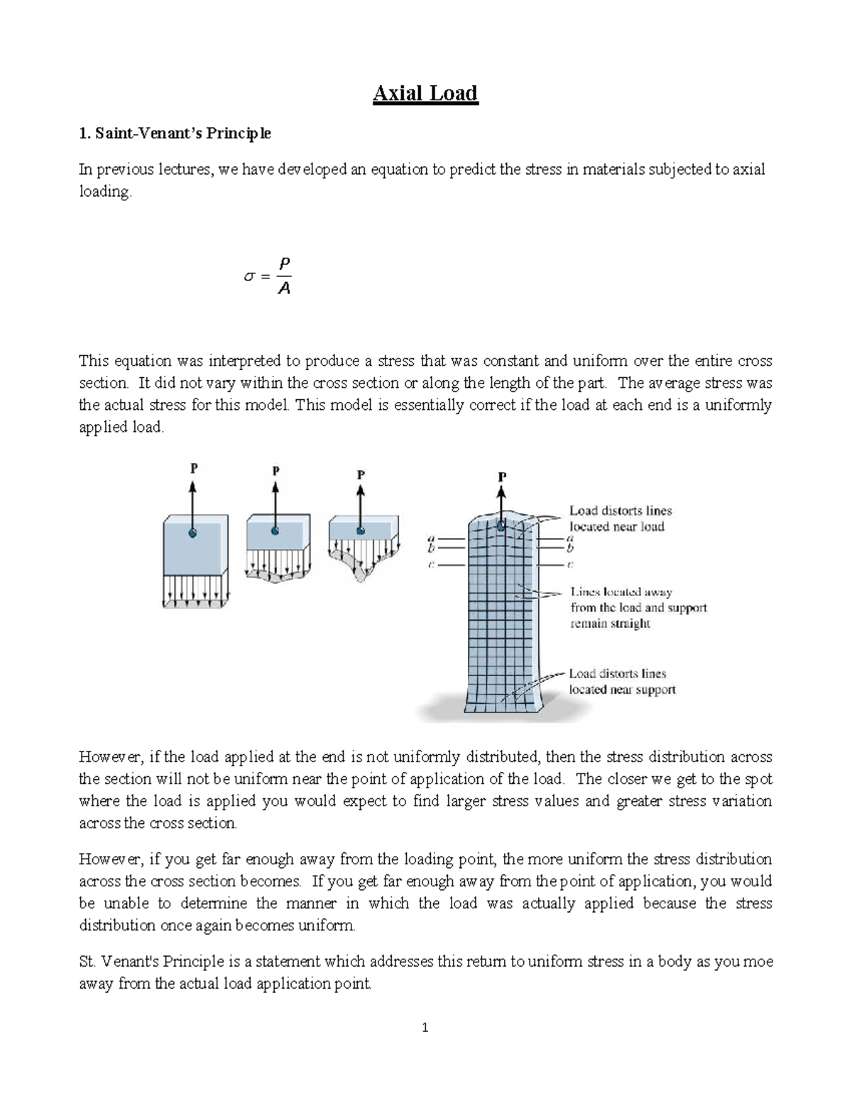 Axial Load Analysis: Principles and Applications in Mechanics - Studocu
