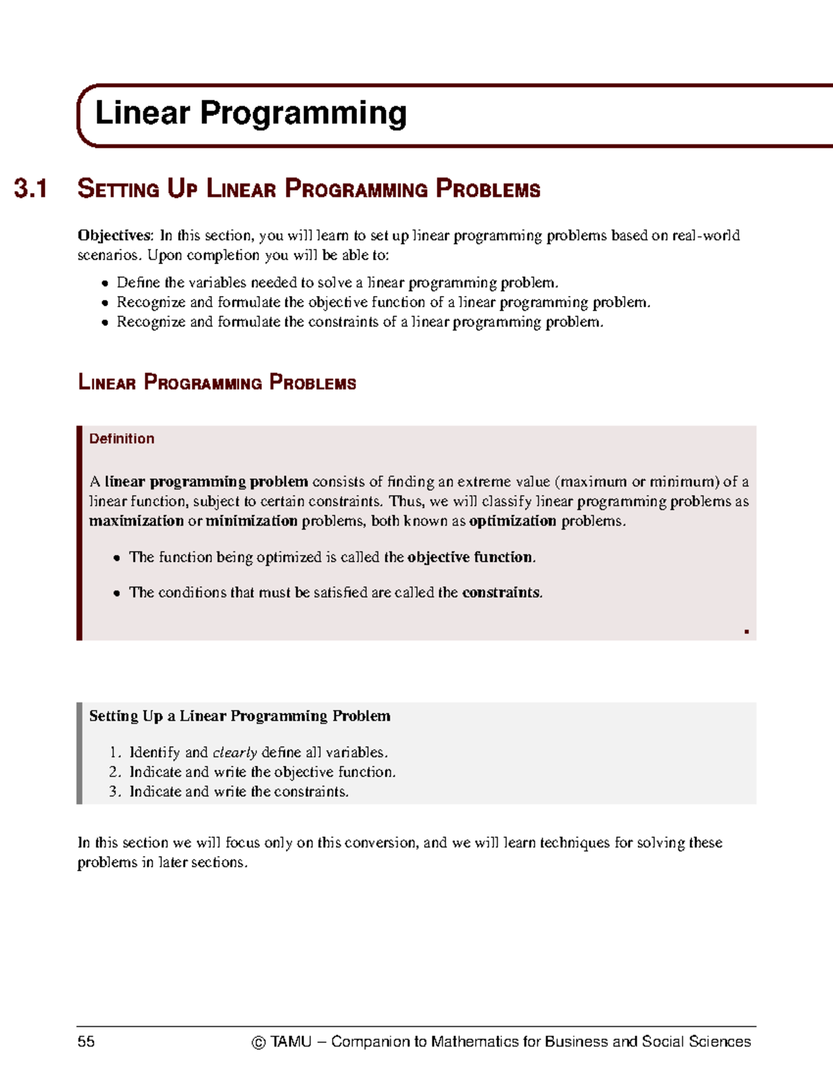 MATH140 Lecture Notes: Linear Programming - Chapter 3 Insights - Studocu