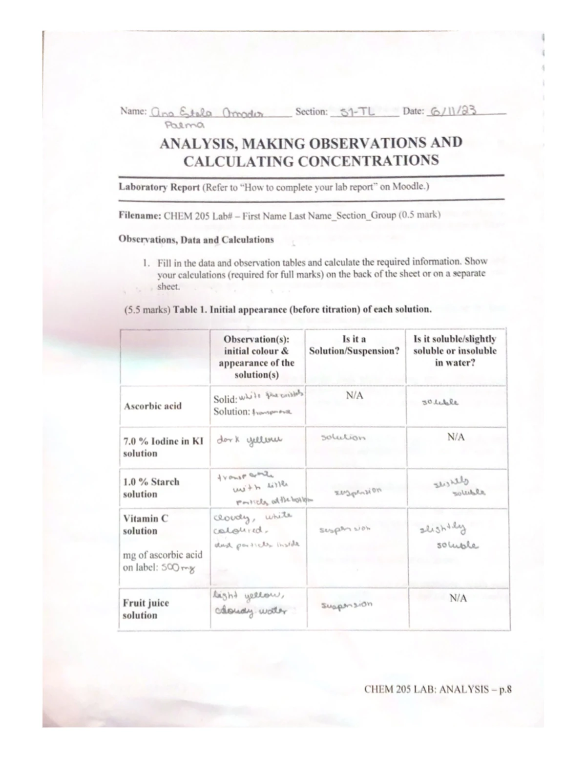 CHEM 205 Syllabus: General Chemistry I Course Outline and Details - Studocu