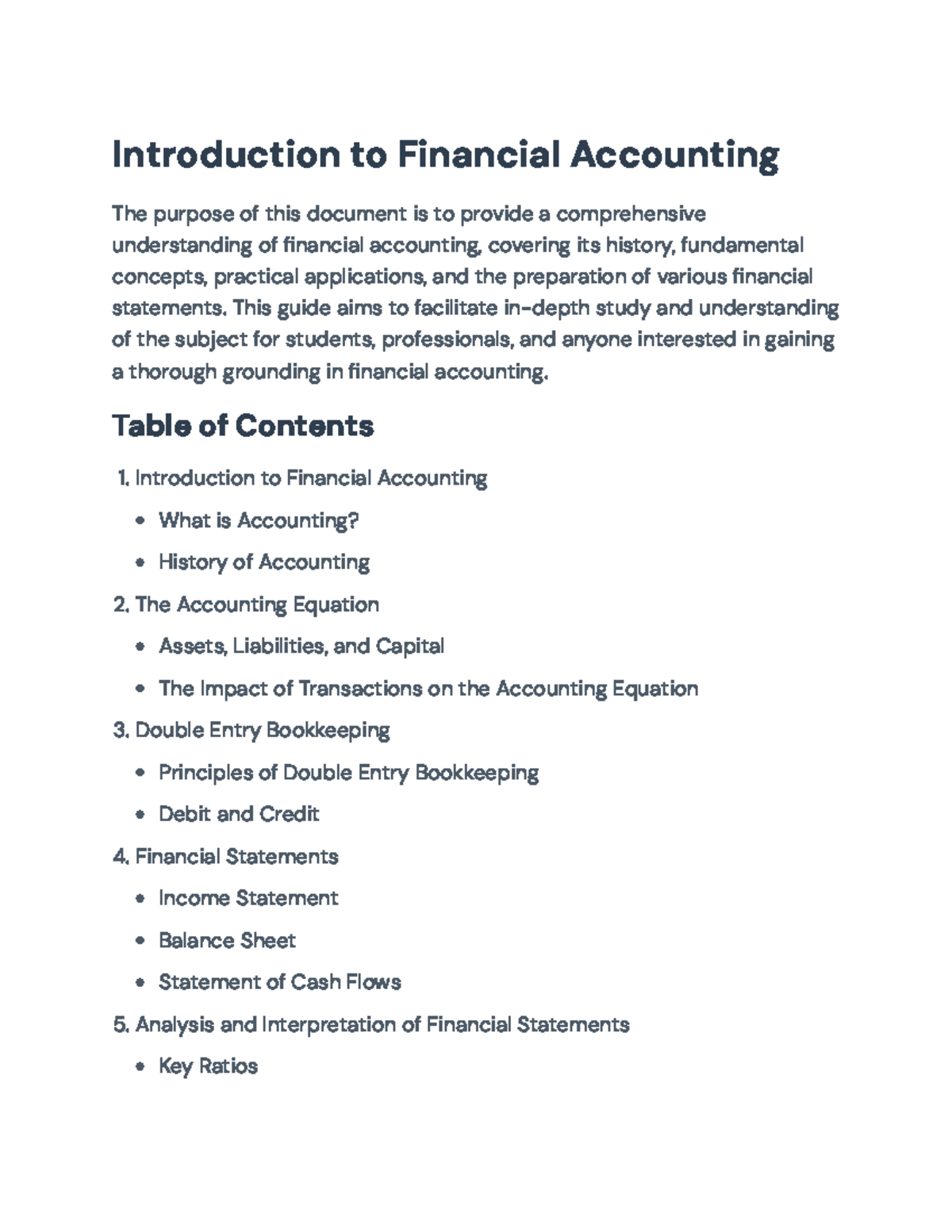 Introduction to Financial Accounting: Concepts, Statements, and ...