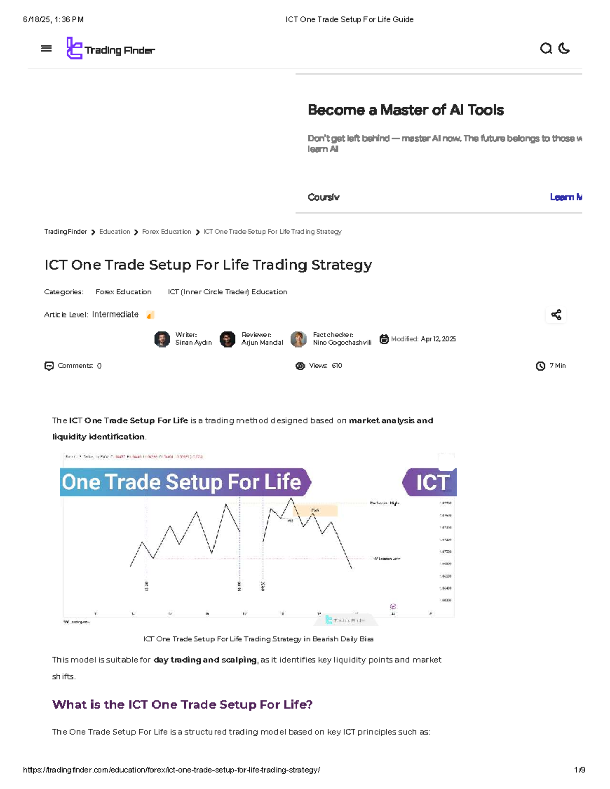 ICT 1:36 PM One Trade Setup For Life Trading Strategy Guide - Studocu