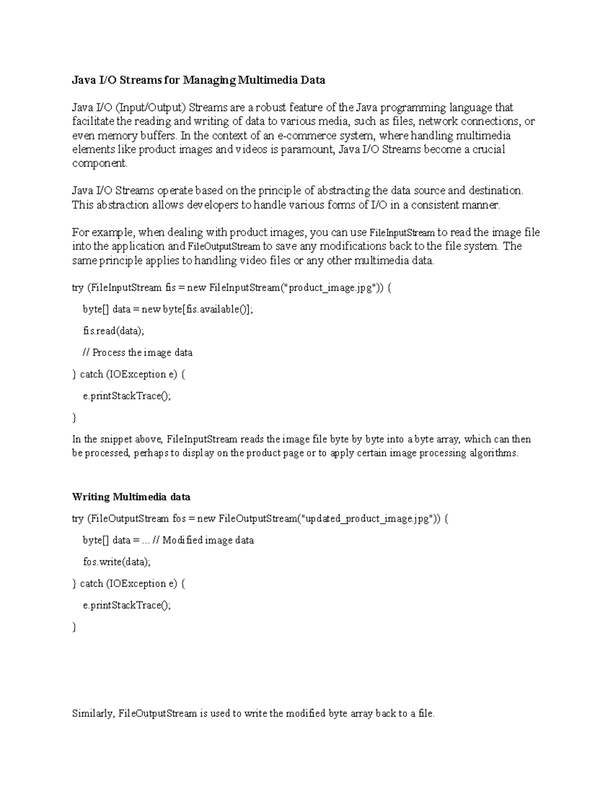 CS 1103 DA U4 - Java Streams & Applets for Multimedia Management - Studocu