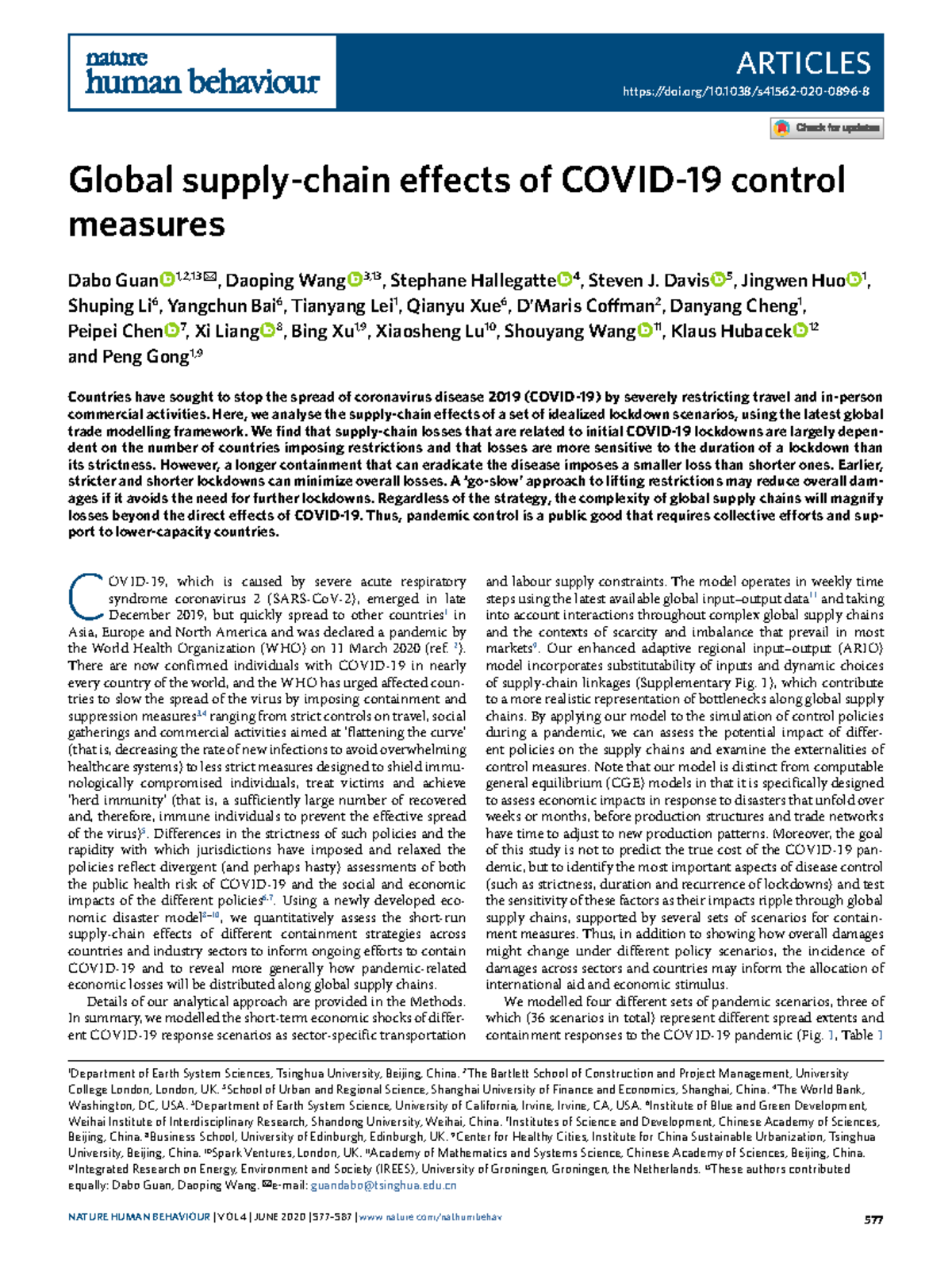 Global Supply Chain Design: Analyzing Economic Impacts of COVID-19 ...