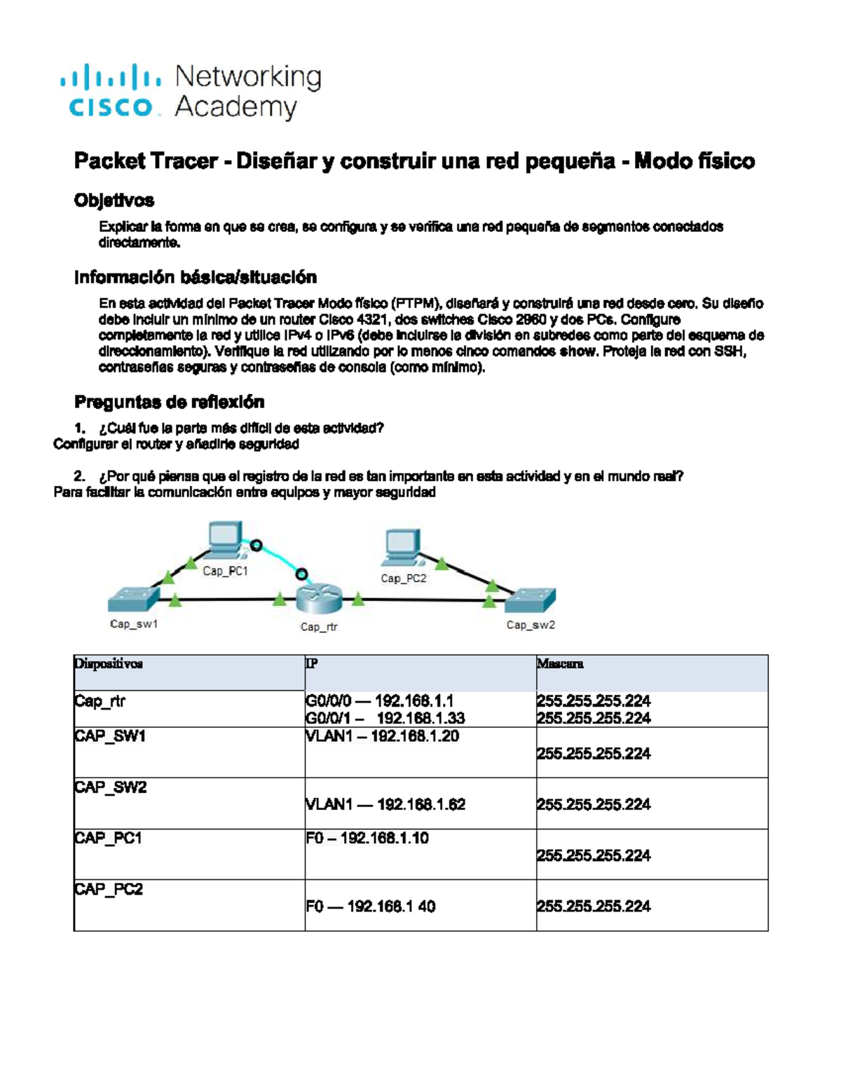 LAB 17.8.1 Cisco Networking Practice Guide - Studocu
