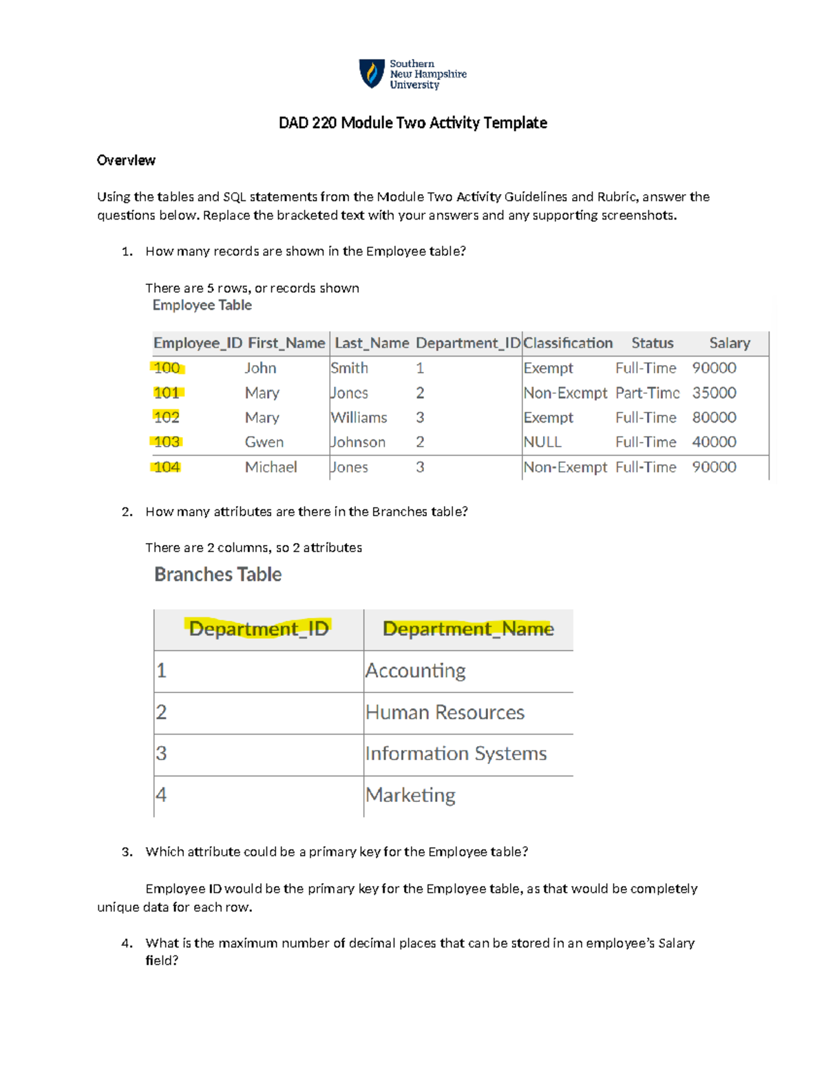 DAD 220 Module Two Activity Scott Coleman - DAD 220 Module Two Activity ...