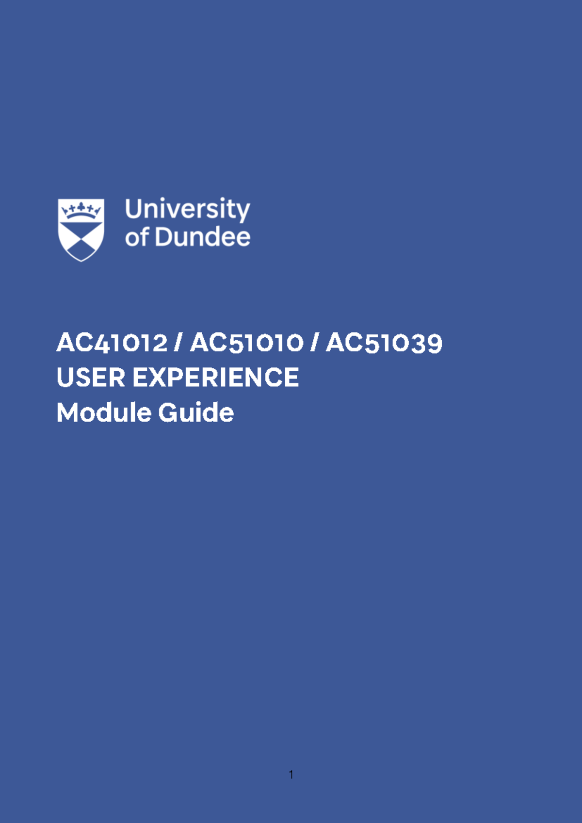 User Experience Module Guide (AC41012 / AC51010) - Studocu