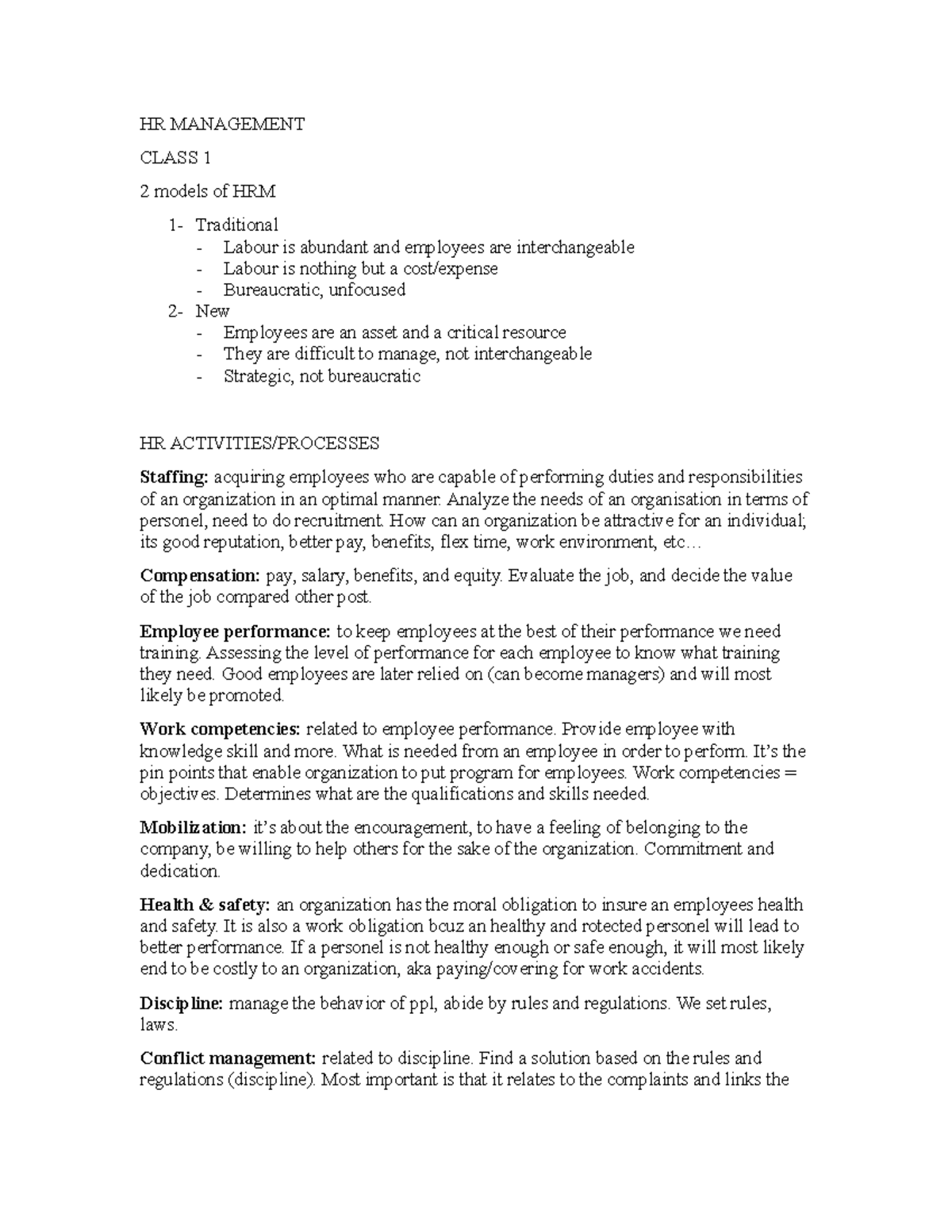 HRM 101: Key Concepts and Strategies in Human Resource Management - Studocu