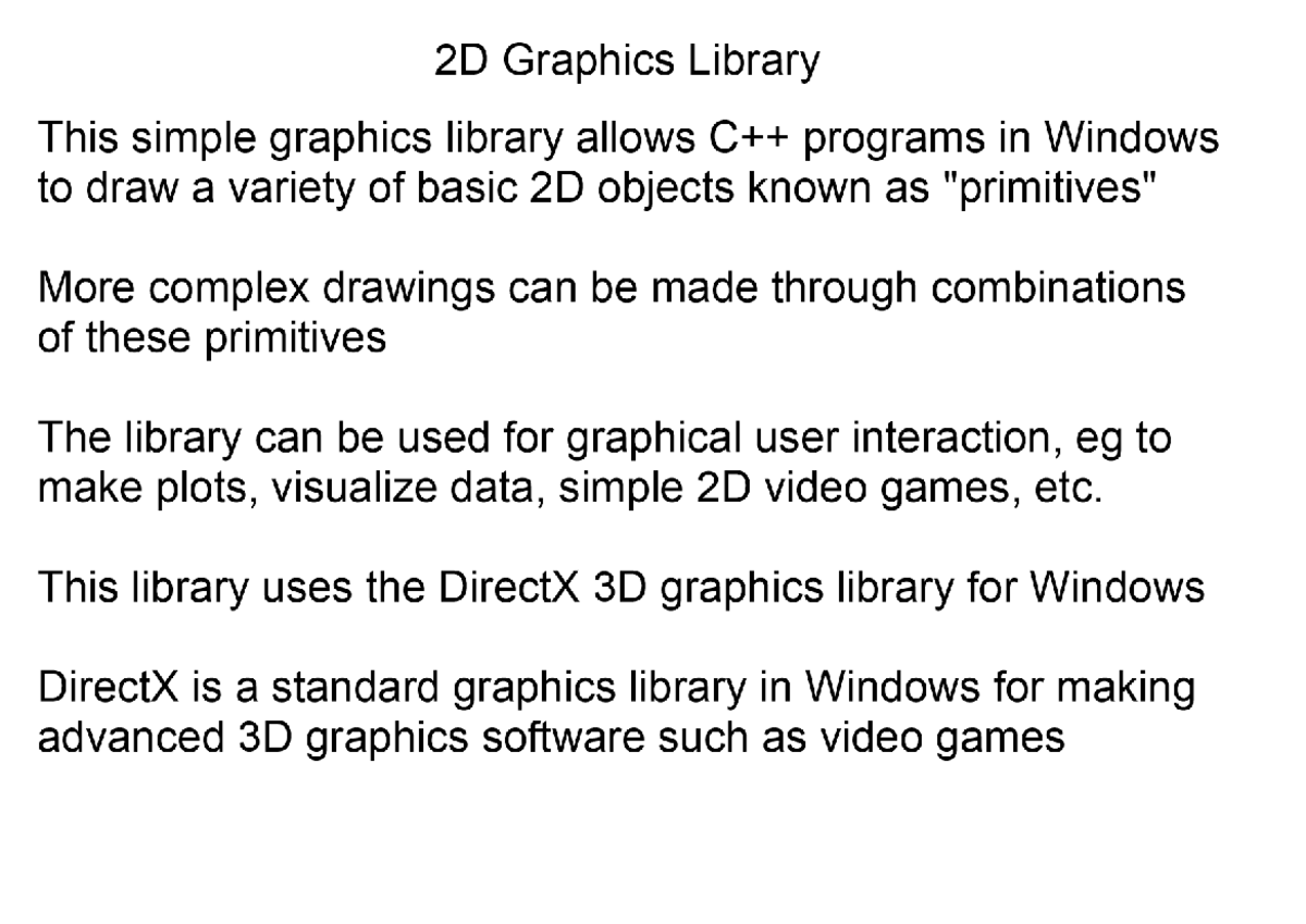 2D Graphics Library Overview - Ali Aziz - Studocu