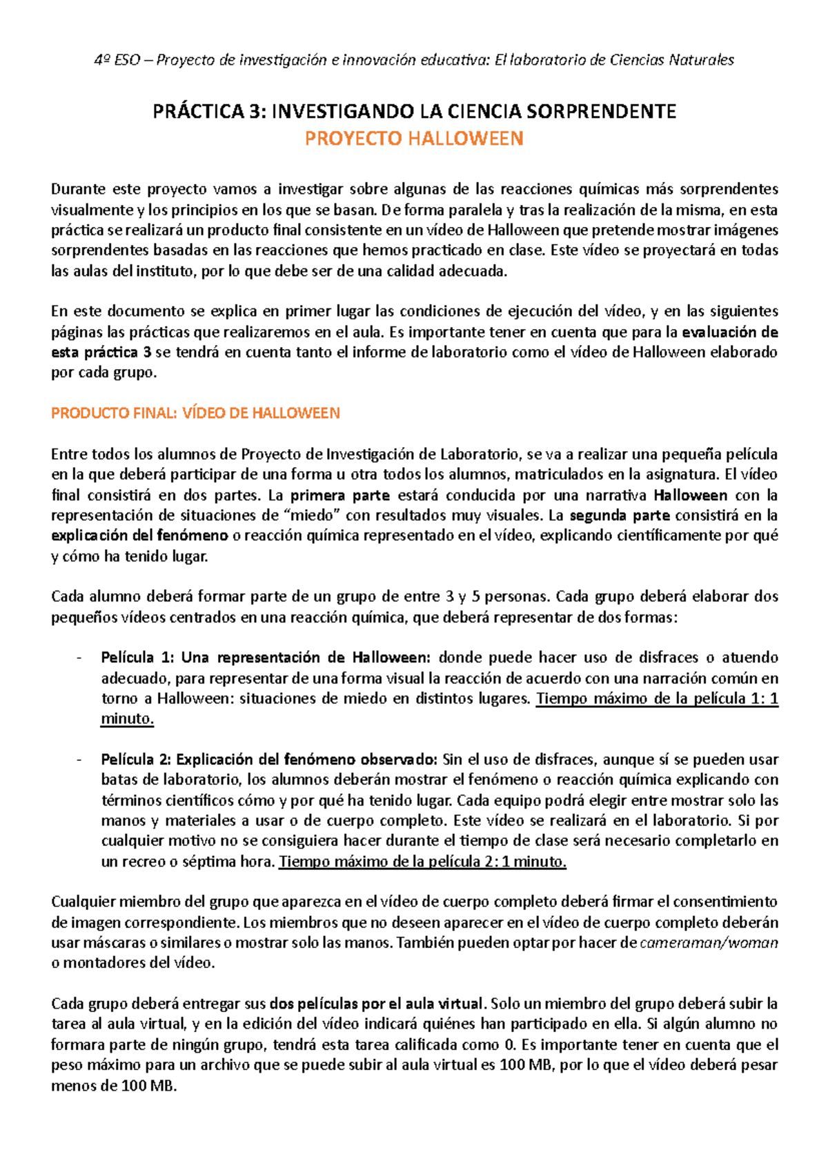 Práctica 3: Investigando Reacciones Químicas Sorprendentes para ...