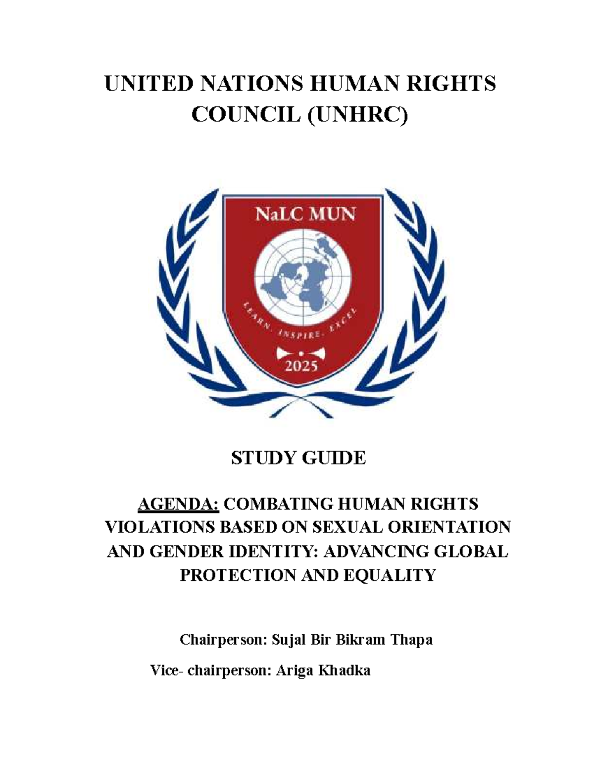 UNHRC Study Guide: Combating Human Rights Violations Based on Sexual ...