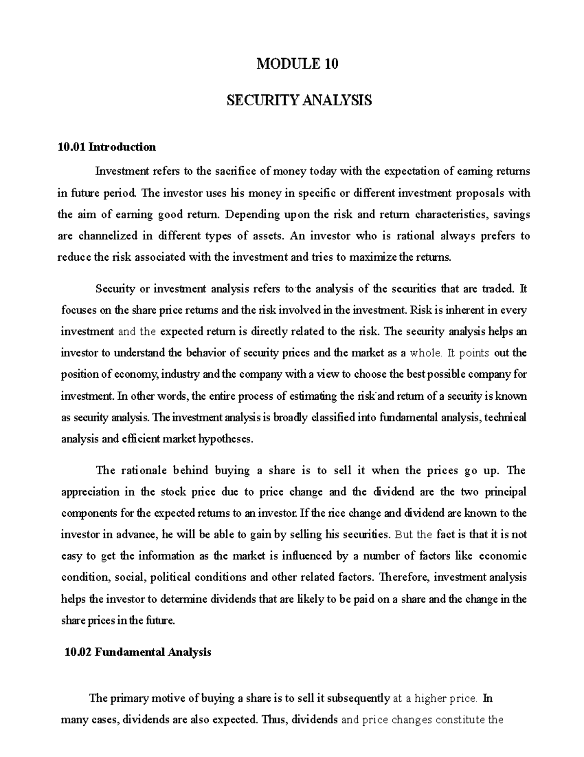Security Analysis - Lecture Notes (Module 10) - Studocu