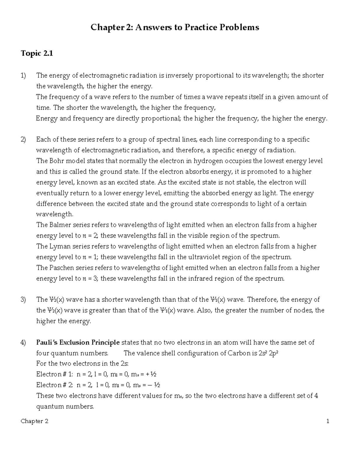 Chapter 2: Solutions to Practice Problems in Electromagnetic Radiation ...
