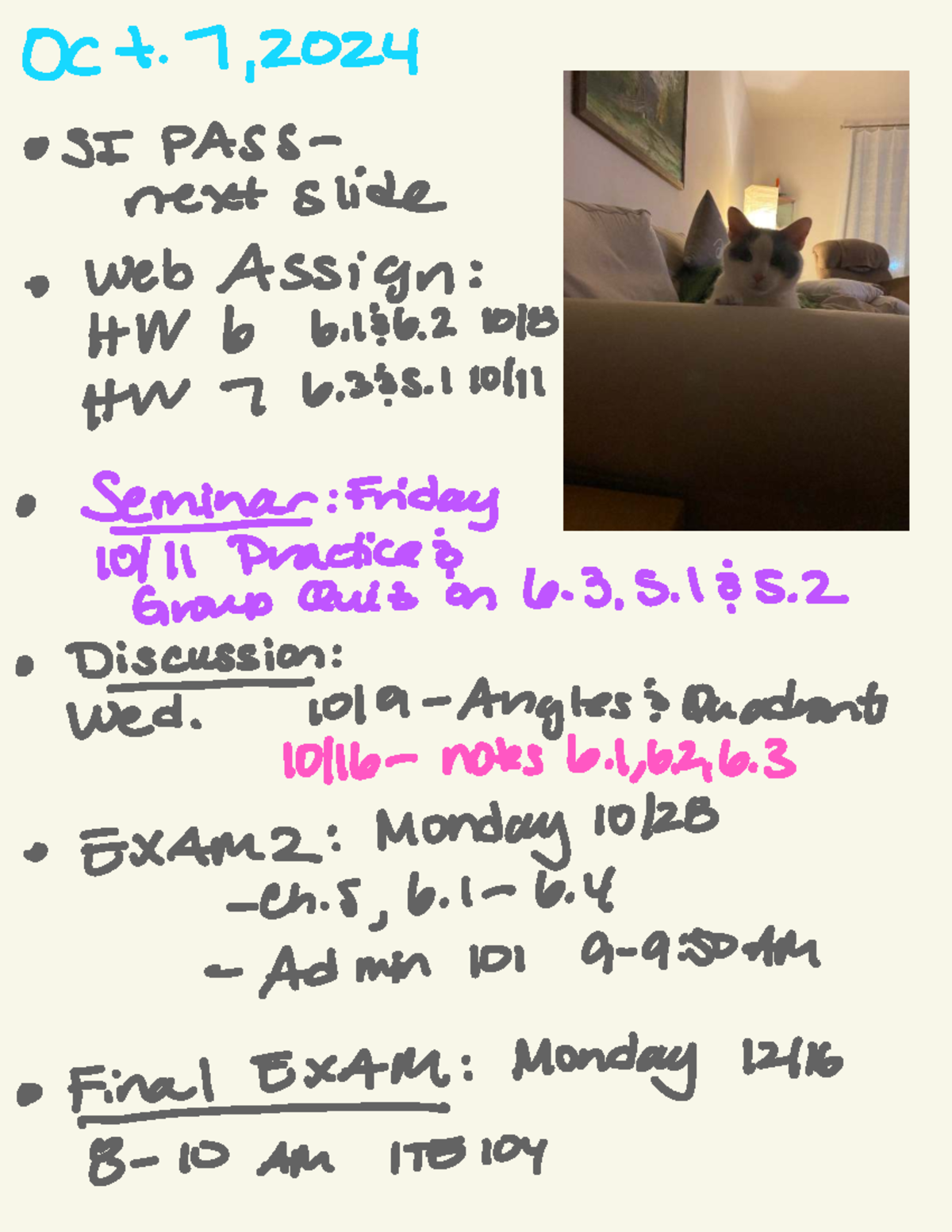 AM Math 150 Final Exam Notes: Trigonometric Functions & Angles - Studocu