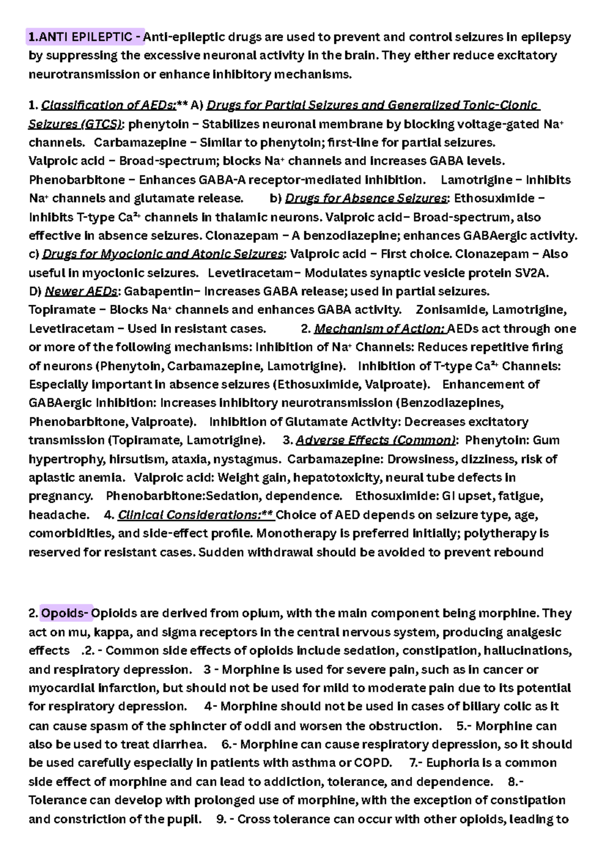 Anti-Epileptic Drugs: Mechanisms, Classifications, and Adverse Effects ...