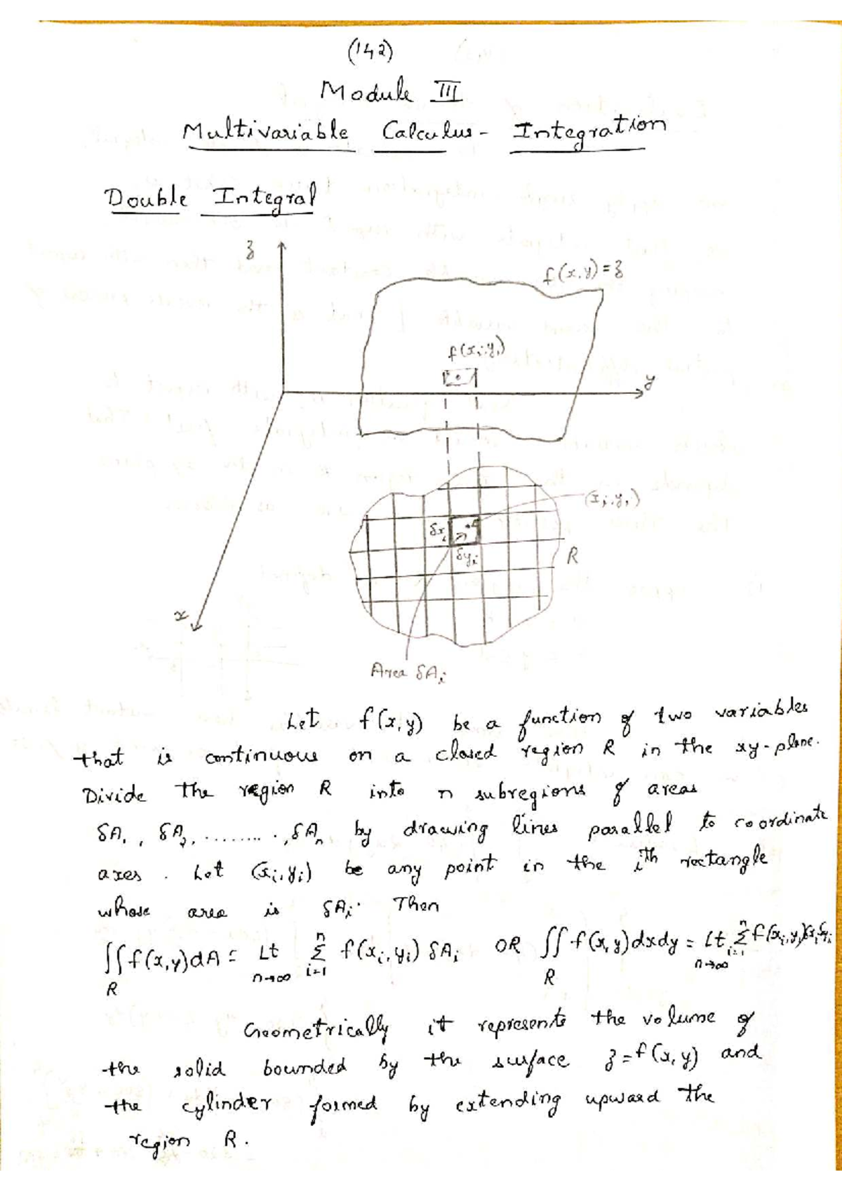 Module 3 - Multiple Integrals: Volume Calculations and Techniques - Studocu
