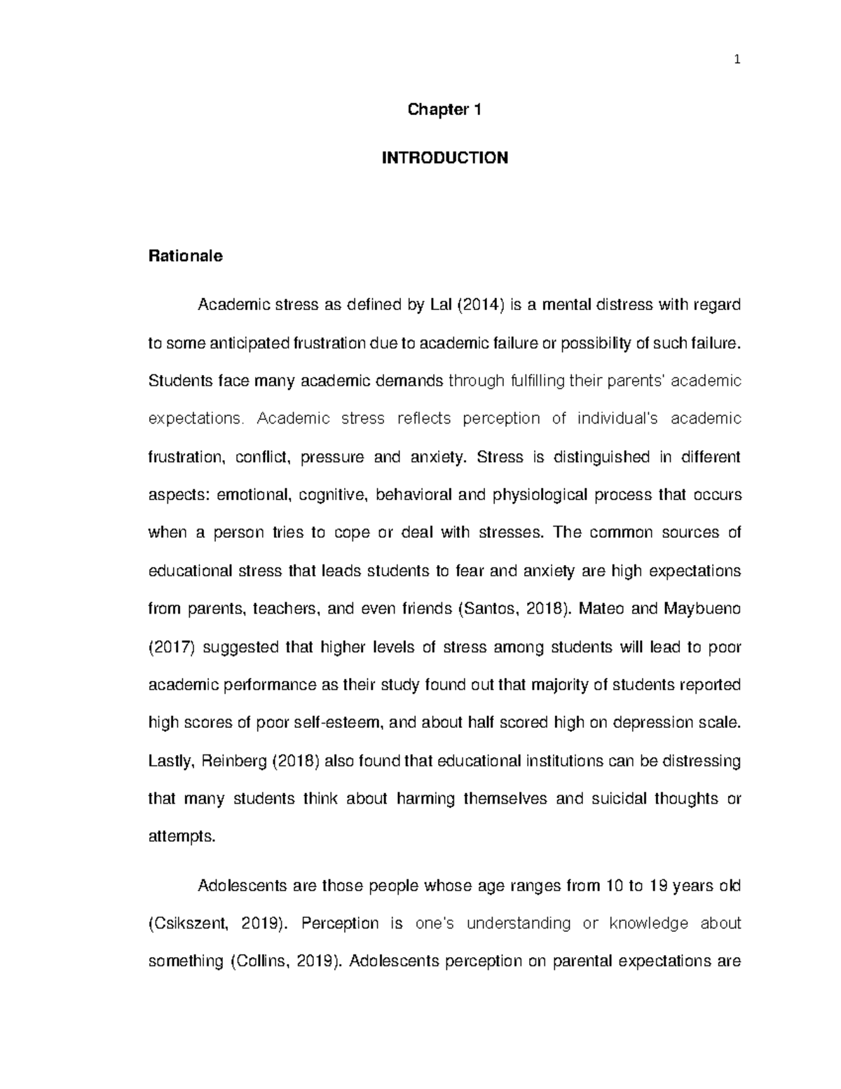 Final Chap1 4 FOR Reference ONLY - Chapter 1 INTRODUCTION Rationale ...