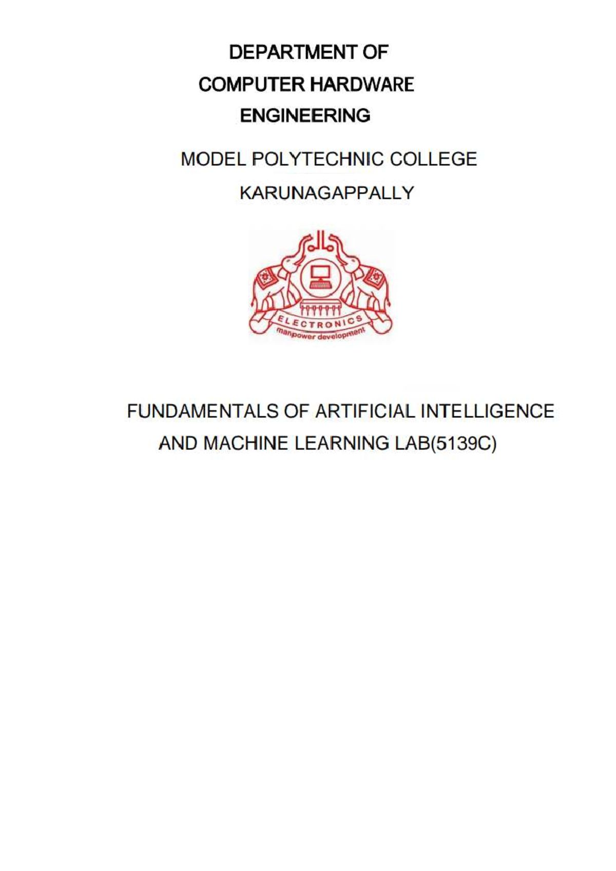AI & ML Lab Record (5139C) - Python Programming Experiments - Studocu